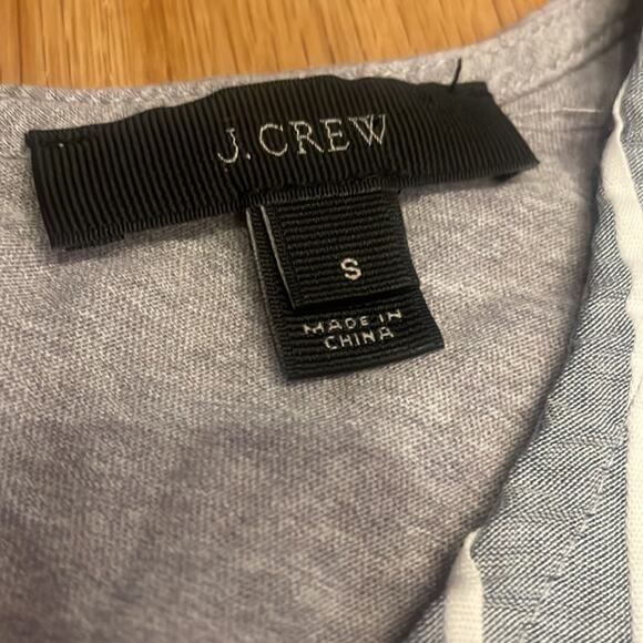 J Crew Striped Front Cinched peplum Tank Top size small - Picture 4 of 6